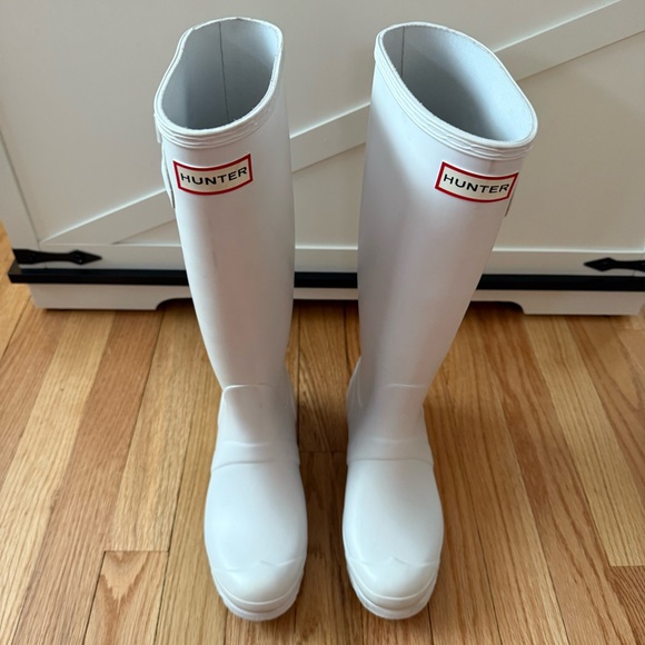Hunter Classic White Rain Boots Womens Size 6 - Picture 2 of 7